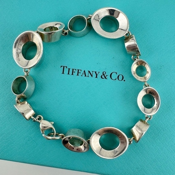 RARE Tiffany & Co. Frank Gehry Morph Chain Bracelet Sterling Silver - Picture 5 of 7